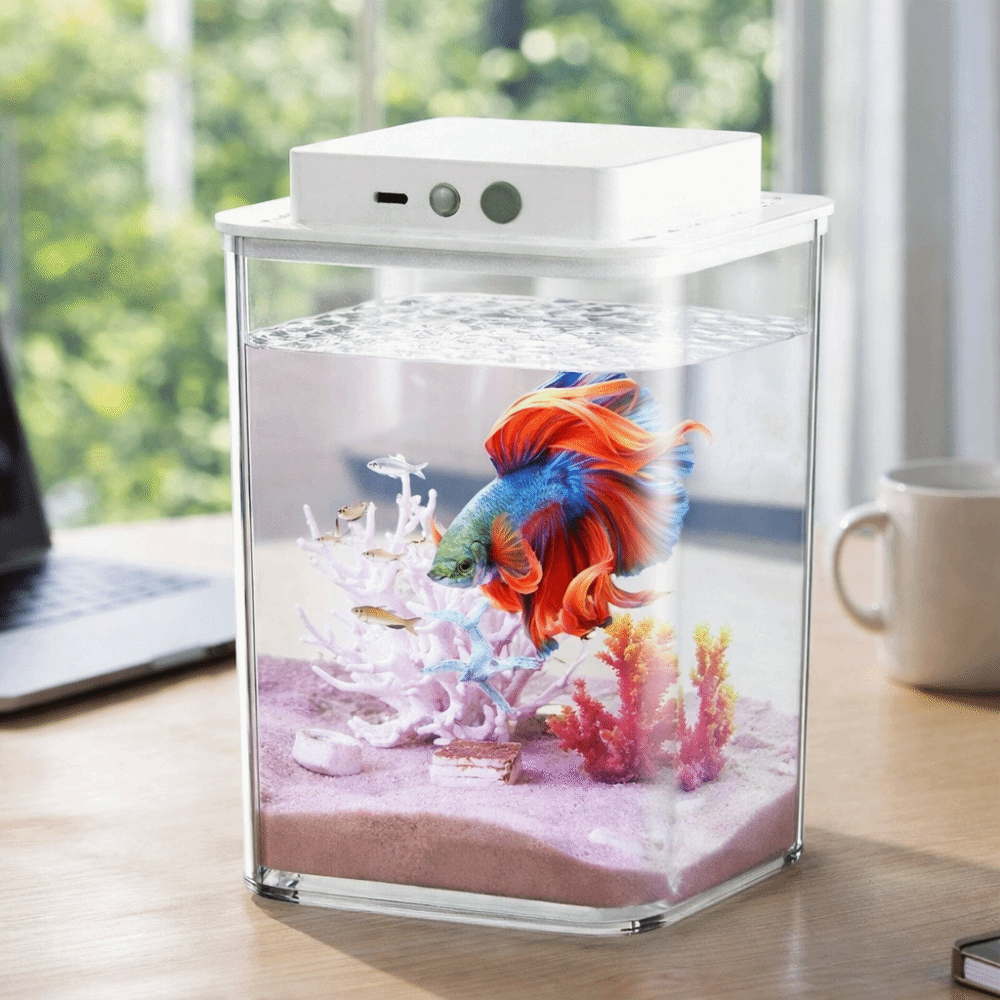 Aquarium Fish Betta - Transparent Betta Fish Tank Intelligent Sensing