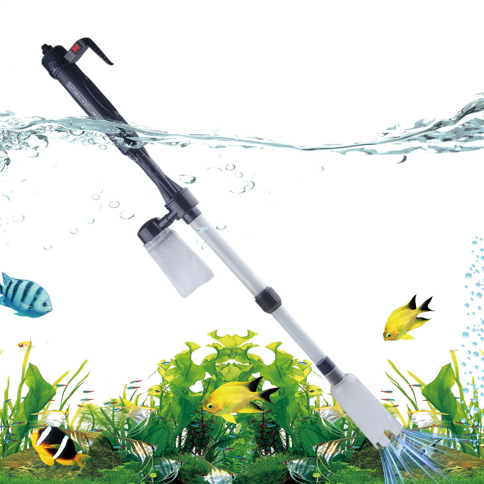 Aquarium Fish Maintenance - Aquarium Vacuum Adjustable Telescopic USB Portable