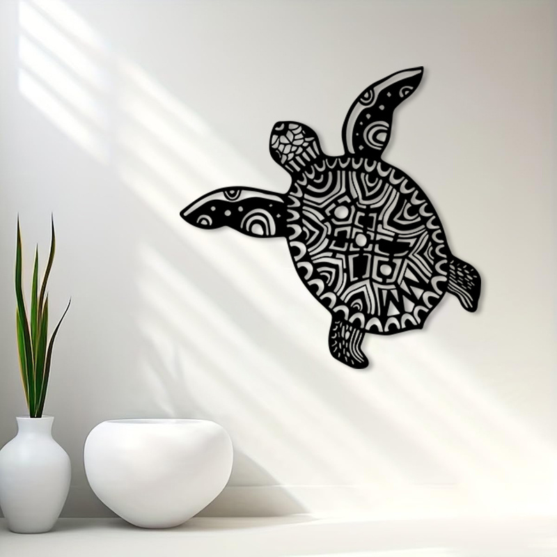 Sea Turtle Iron Metal Wall Art - Live Fish Aquarium review and price