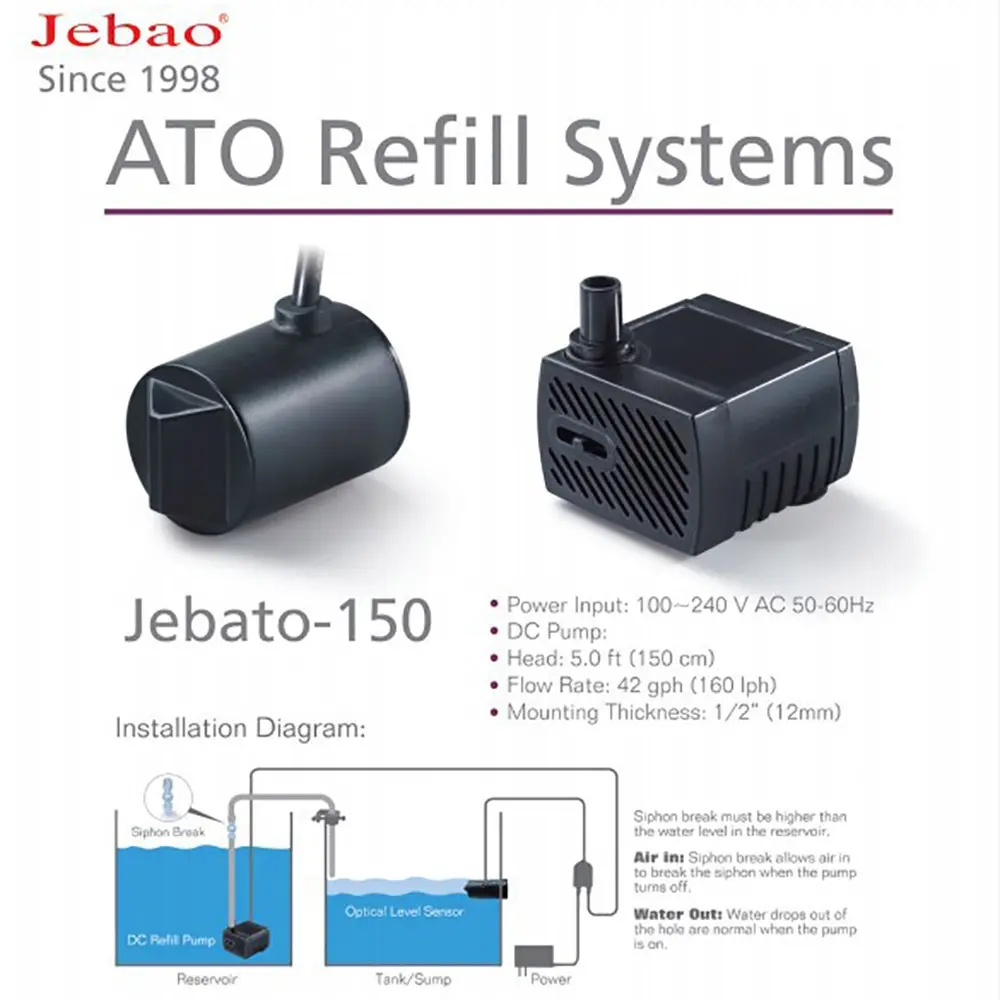 Jebato-150  ATO Smart Refill S - Aquarium Auto Top Off review and price