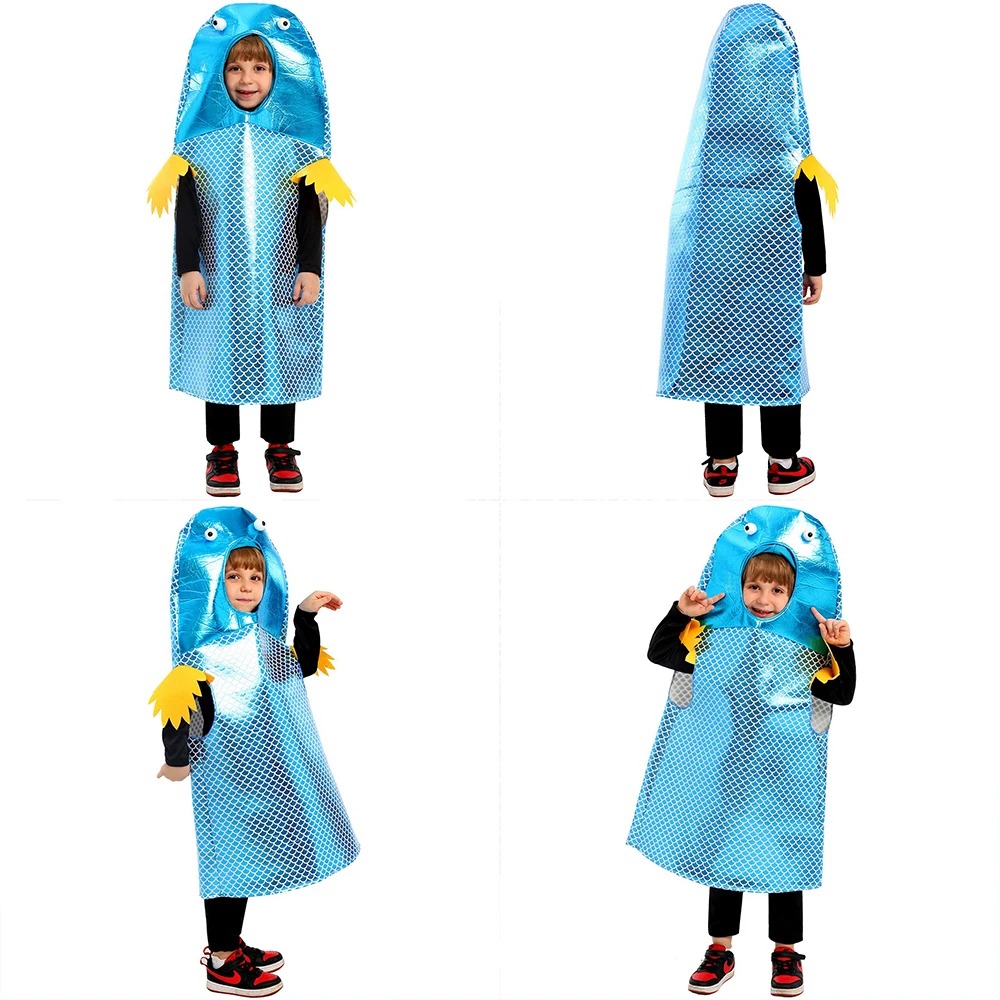 Shiny Blue Fish Costume Metall - Aquarium Fish Yellow review and price