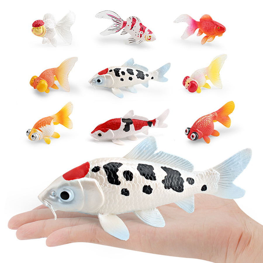 Colorful Lifelike Plastic Gold - Fish In Aquarium Picture review and price