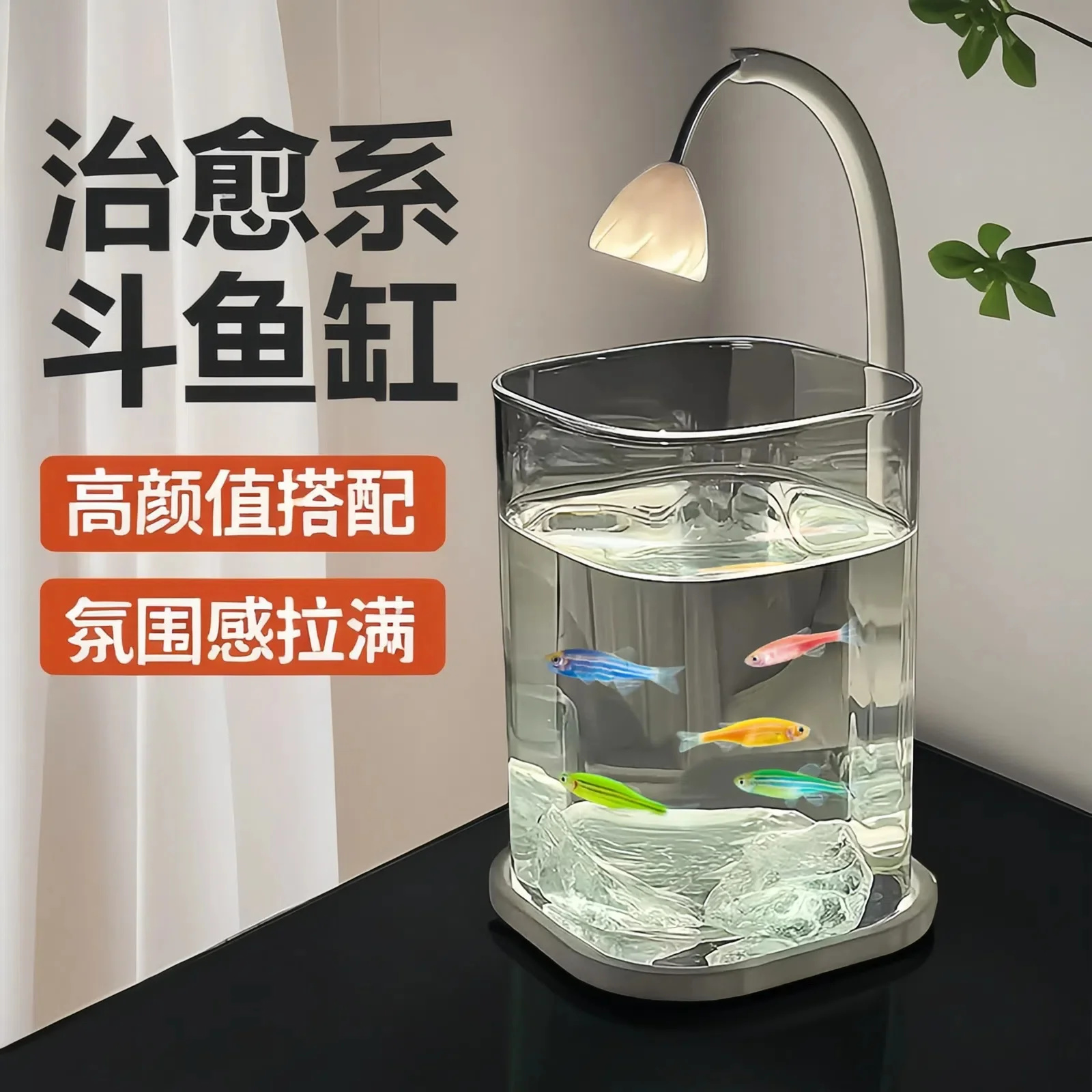 Mini Betta Fish Glass Tank Des - Aquarium Fish Betta review and price